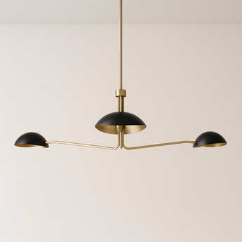 Luminária Pendente Moderno Minimalista Muslinger - Preto / Ø122cm - ORNE™