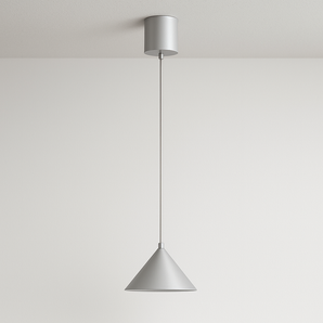 Luminária Pendente Moderno Minimalista Metal Prata LED Flutter — ORNE
