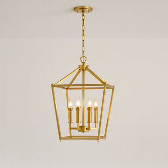 Luminária Pendente Moderna Minimalista Metal Santre - Dourado - ORNE™