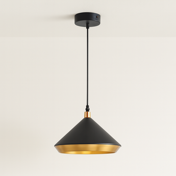 Luminária Pendente Moderna Minimalista Metal Soudan - Preto / Ø18x18cm - ORNE™