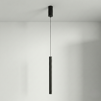 Luminária Pendente Moderno Minimalista Metal Linear Preto LED Vallirana — ORNE