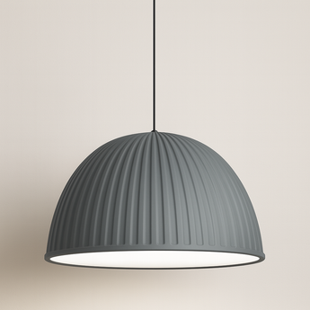 Luminária Pendente Moderno Minimalista LED Resina Ozza - Cinza / Ø20x30cm - ORNE™
