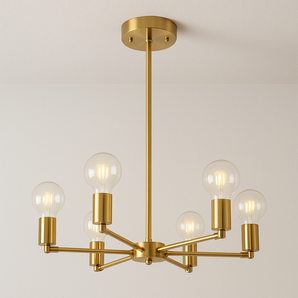 Luminária Pendente Moderna Minimalista Metal Sputnik Zeno - Dourado - ORNE™