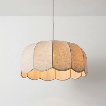 Luminária Pendente Moderno Minimalista Tecido Bege Hallstatt — ORNE
