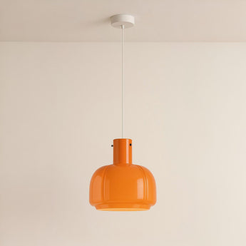 Luminária Pendente Moderna Minimalista Vidro Luma - Laranja - ORNE™