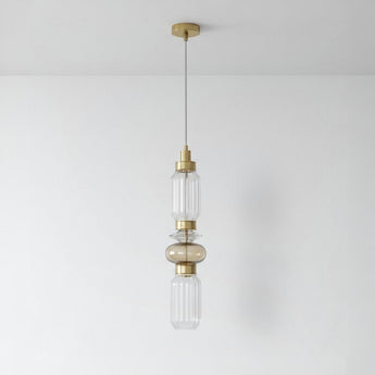 Luminária Pendente Moderno Minimalista Vidro Metal Constanta — ORNE