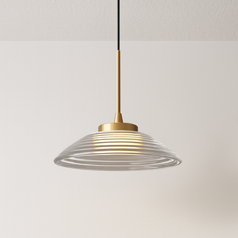 Luminária Pendente Moderna Minimalista LED Vidro Salt - Incolor / Dimerizável (3000K-6000K) - ORNE™