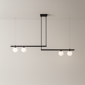 Luminária Pendente Moderno Minimalista Osian - Preto / 140cm - ORNE™