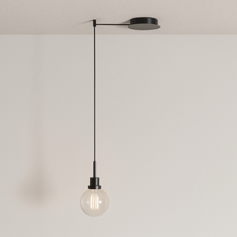 Luminária Pendente Moderna Minimalista LED Alumínio Vidro Tavo - Preto / Branco Quente (3000K) - ORNE™