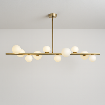 Luminária Pendente Moderno Minimalista Vidro Metal Globos Linear Turtle — ORNE