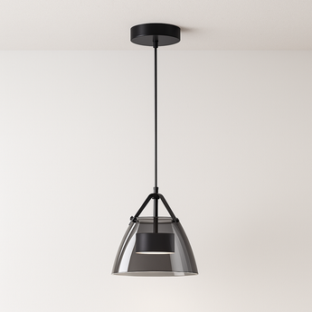 Luminária Pendente Moderna Minimalista LED Vidro Metal Zofia - Ø20x20cm / 1 Lâmpada - ORNE™