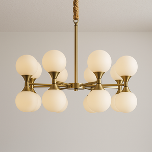 Luminária Pendente Moderno Retrô Vintage Vidro Metal Globos Fosco Mean — ORNE
