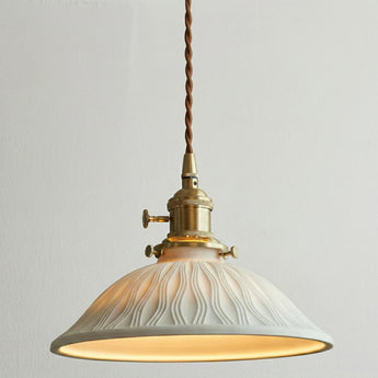 Luminária Pendente Retrô Vintage Cerâmica Metal Monselice — ORNE