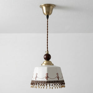 Luminária Pendente Retrô Vintage Cerâmica Metal Nekala — ORNE
