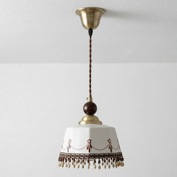 Luminária Pendente Retrô Vintage Cerâmica Metal Nekala — ORNE