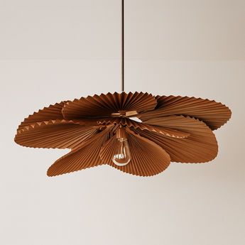 Luminária Pendente Moderna Minimalista Papel Dizzaro - Ø60cm / Terracota - ORNE™