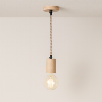 Luminária Pendente Moderno Minimalista Madeira Point - A - ORNE™