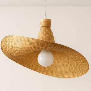 Luminária Pendente Rústico Minimalista Bambu Madeira Bridal — ORNE