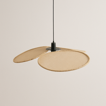 Luminária Pendente Moderna Minimalista Vime Ottz - Vime e Alumínio / 1 Lâmpada - ORNE™