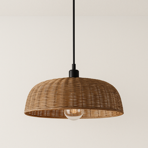 Luminária Pendente Rústico Moderno Minimalista Rattan Vime Edgy — ORNE