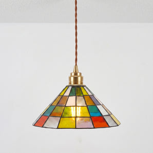 Luminária Pendente Tiffany Retrô Vintage Vidro Metal Negele — ORNE