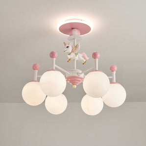 Luminária Plafon Infantil Moderna Minimalista Alumínio Resina Carrossel — ORNE