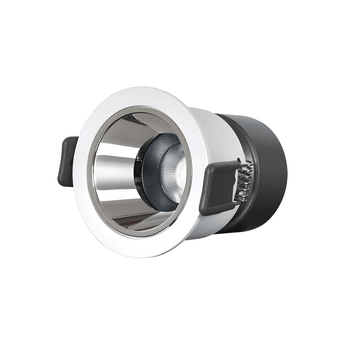 Luminária Spot Embutir Moderno Minimalista Redondo LED Nex - Branco e Prata / Branco Quente (3000K) / 5W - ORNE™